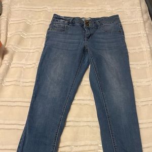 Blue skinny jeans